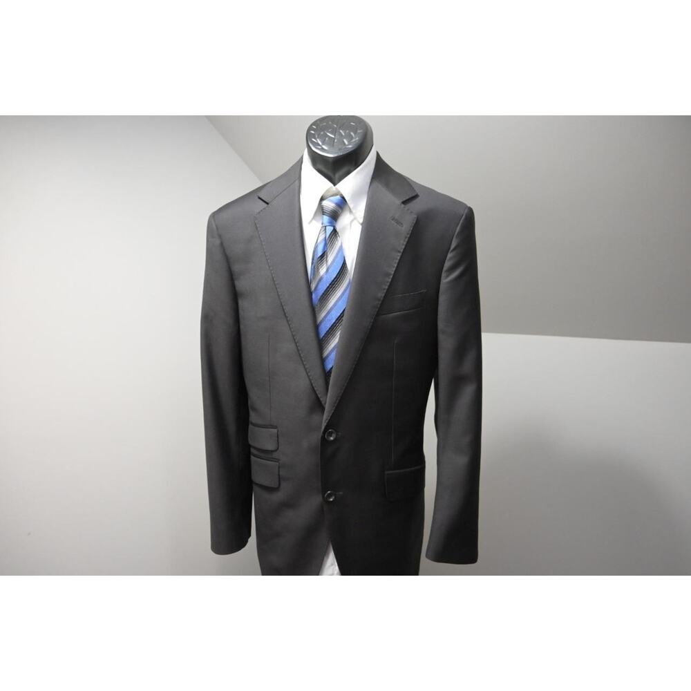 J Lancaster Dormeuil Iconik Dark Brown Sports Blazer Suit Jacket Mens Sz 42 Long